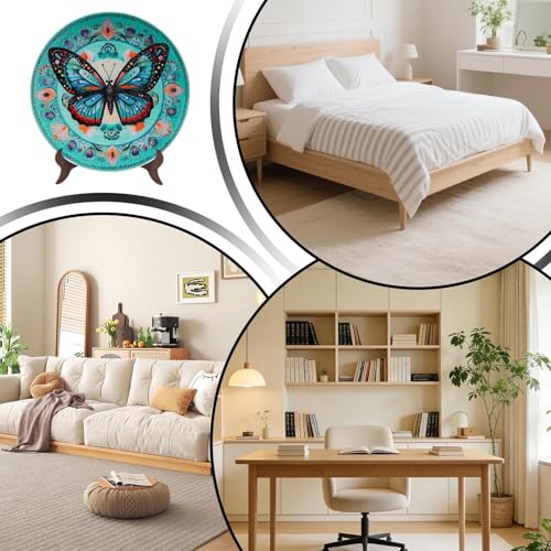 Puzzle en assiette décoratif 3D avec support pour table et mur