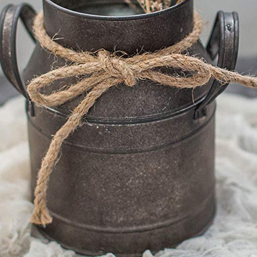 Leikance Vintage Metal Vase,Garden Metal Plant Pots Vintage Milk Churn Flower Bucket Hanging Flower Holder - Image 3