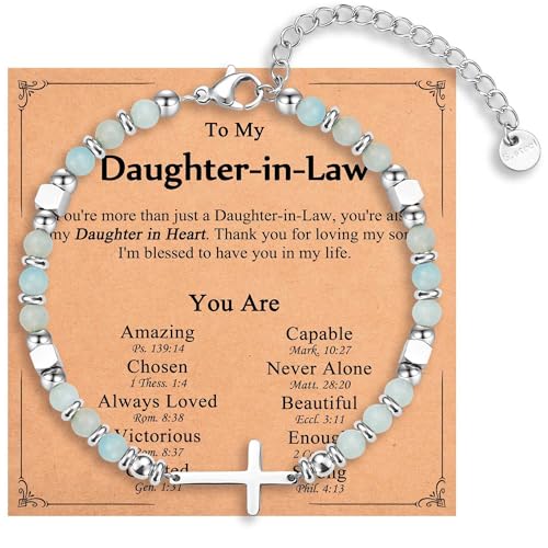 Image of Religious Cross Bracelet for Women Girls, Christian Gifts for Daughter Granddaughter Sister in Christ Friend Niece on Birthday Christmas Easter Valentines Day Graduation