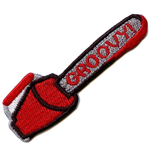 Zombie Killer Groovy Chainsaw Patch Killer Horror Iron On Embroidered