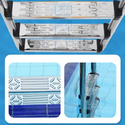 Escalera para piscina de acero inoxidable 2 peldaños miniatura 5