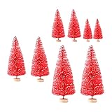 . Ensemble d'arbres de Noël artificiels : comprenant 8 pièces miniatures de bureau en 4 tailles, 4,5 cm/6,5 cm/8,5 cm/12,5 cm.