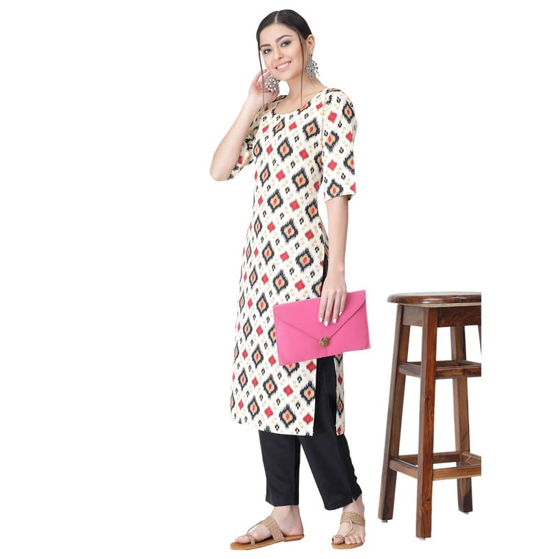 Image of Pinkmint Women's Crepe Digital Printed Straight Kurta