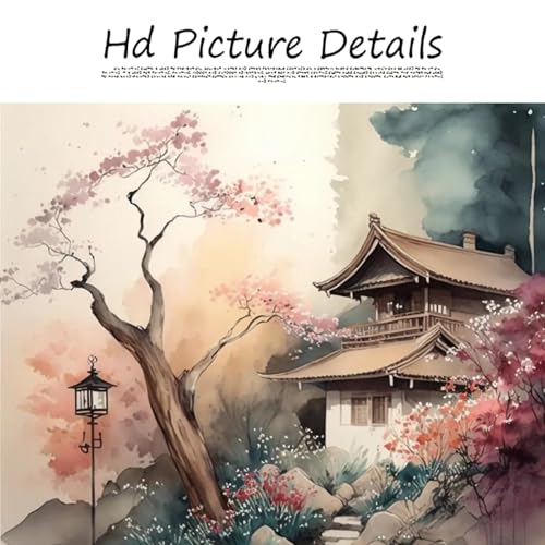 Images décoration intérieure aquarelle paysage, art mural toile 60x90 - 3