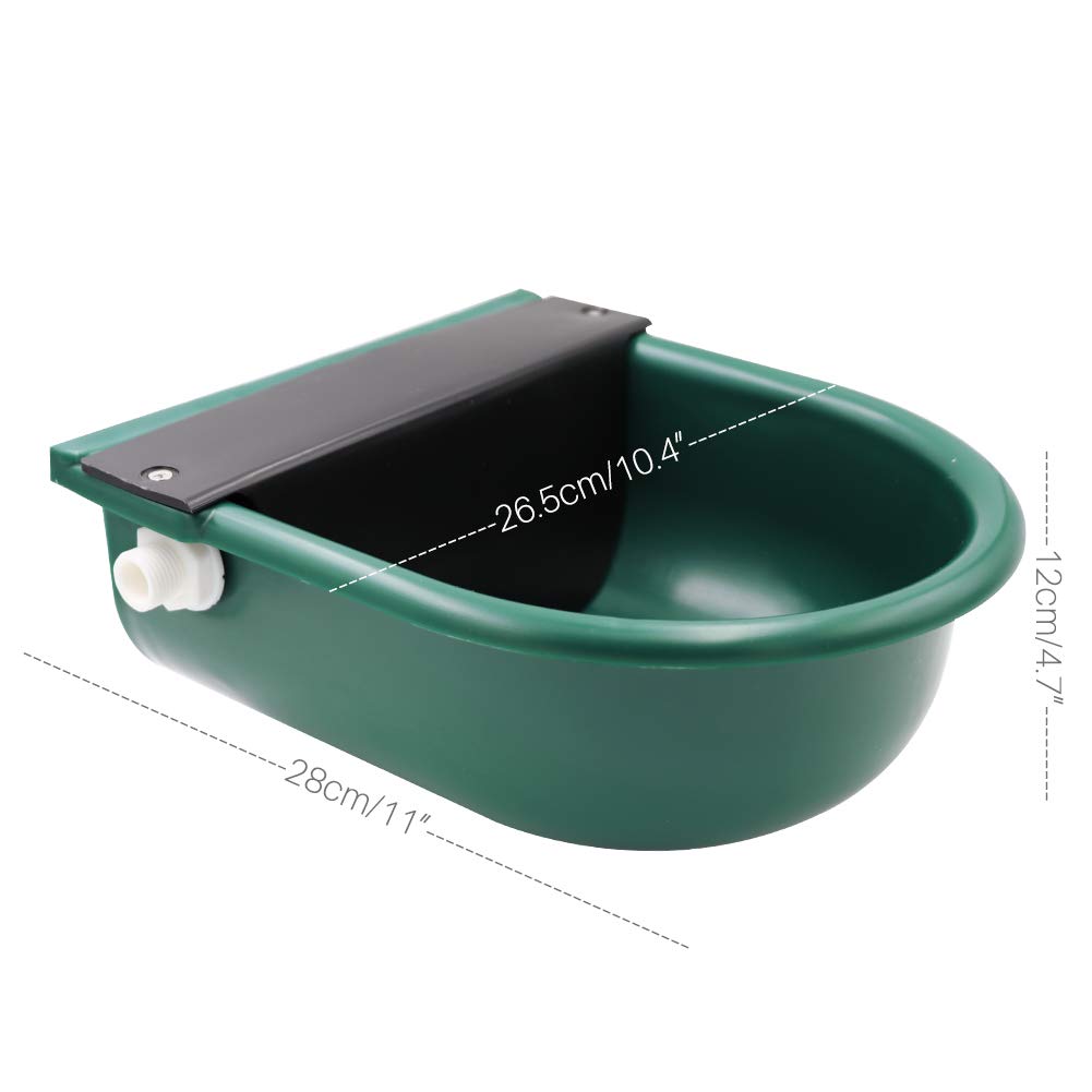 PROBEEALLYU 4L Cattle Water Bowl Automatic Goat Water Dispenser with