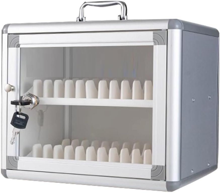 Mobile Phone Storage Locker - 12-72 Slots Organizer for Office, Classroom, School, Conference - Secure Cell Phone Storage Cabinet for Events and Meetings (24)