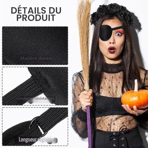 YUXIANLB Lot de 6 patchs oculaires 3D réglables pour adultes - Pour la rééducation après une chirurgie de la rétine (6 couleurs) – vue 3