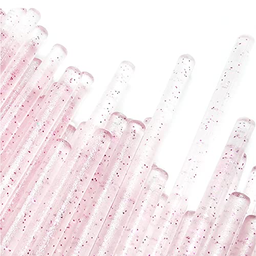 ZYIGYI 500 Pcs Disposable Micro Applicator Brush for Eyelash Extension, Micro Cotton Swabs, Lips Mascara Wands Pink