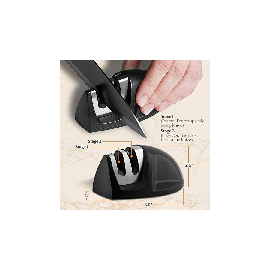 NutriChef-7-Piece-Kitchen-Knife-Set-Stainless-Steel-Kitchen-Precision-Knives-Set-w-5-Knives-Bonus-Sharpener-Acrylic-Block-Stand-Cutting-Slicing-Chopping-Dicing-NCKNS7X NutriChef 7 Piece Kitchen Knife Set - Stainless Steel Kitchen Precision Knives Set w/ 5 Knives & Bonus Sharpener, Acrylic Block Stand - Cutting Slicing, Chopping, Dicing NCKNS7X