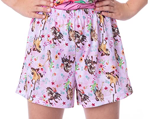 Girls' Spirit Untamed Movie Horse Lucky Sleep Pajama Set Shorts Crewneck4