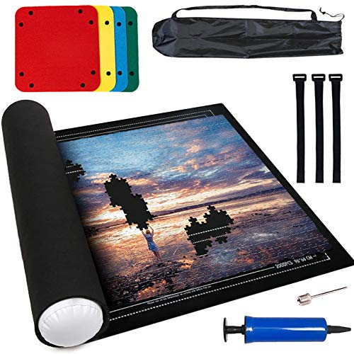 Puzzlematte für Puzzle, Bis zu 2000 Teile Puzzle Rollenmatte, Puzzle Roll Storage Mat, Puzzleunterlage, Puzzle pad, Jigsaw Mat Puzzle Speicher, Jigsaw Rolls Puzzle Pad aus Filz Cover