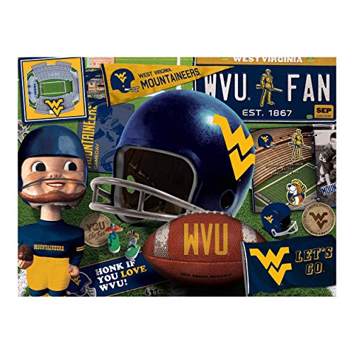 Image of YouTheFan NCAA W Virginia Mountaineers Retro Series Puzzle - 500 Pieces