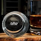 contento | Whisky Glas Set mit Namen – Personalisierte Gravur in Glas – Eigener Text in Glasboden gelasert– Geschenk für den Mann, Geburtstag – Gravur (WhiskeyTumbler 400 ml) (Whiskyglas, 4 Stück)