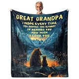 NEXVSGL Great Grandpa Gifts, Birthday Gifts for Great Grandpa, Best Great-Grandfather Gift, Thanksgiving Christmas Day Blanket 60"x 50"