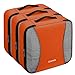Gonex Packing Cubes 3 Set Travel Luggage Packing Organizers Pouches(Orange)