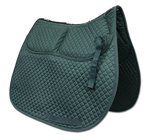 ECP Equine Comfort Products All-Purpose Correction Saddle Pad, Diamond Quilted Design with Adjustable Memory Foam Shims for Customized Fit, Pressure Relief, and Breathable Performance, Hunter Green