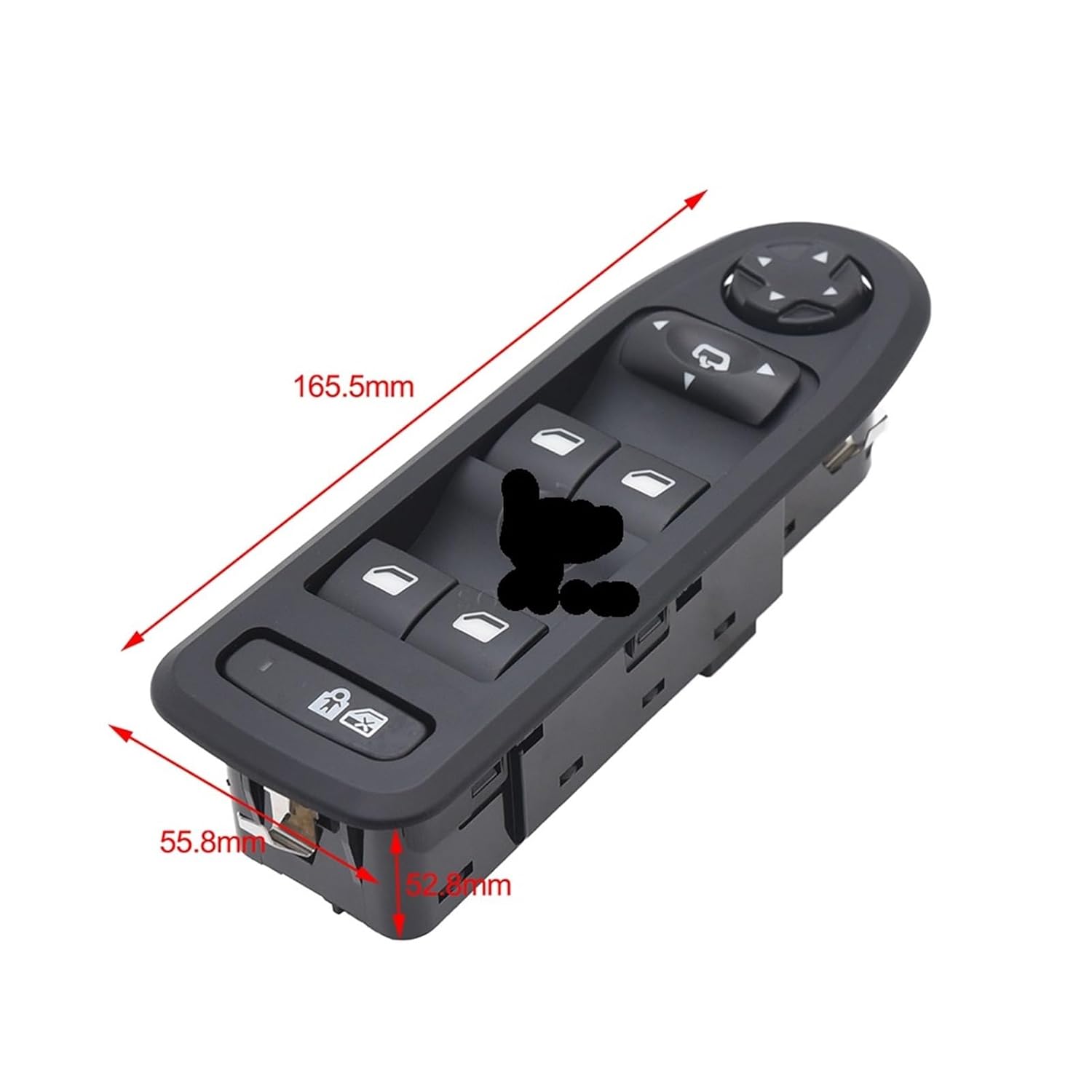Window Switch Button Window Switch Lifter Button Controller Accessories 6490.QY 2008-2013 Fit for Peugeot 308 508 2007-2013 Fit for Citroen C5 98054508ZD Universal(Without Folding)