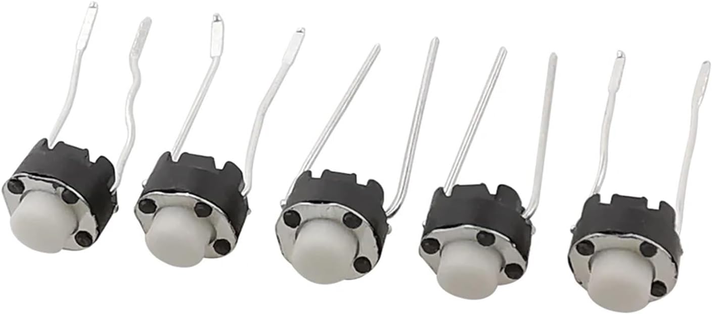 10-100Pcs 6 * 6 * 5mm Tactile DIP Switch 6x6x5mm Momentary Push Button Switches 2Pin ON/OFF Keys Tact Switch Accessories(50Pcs)