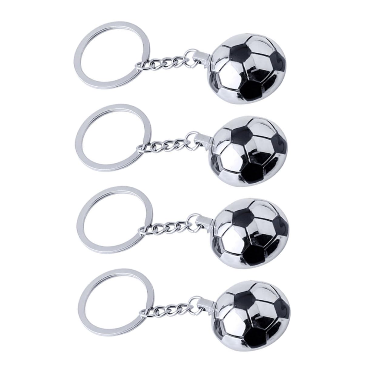 TOYANDONA 12piezas Llavero De Fútbol Metálico Adornos Colgantes Para Fiestas De Fútbol y Cumpleaños Para Decorar Mochilas y Bolsos