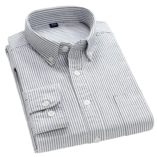 Chemise coton Oxford homme à carreaux idéale pour le bureau et les sorties Tzx701