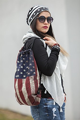 StyleBREAKER Zaino da palestra design USA vintage