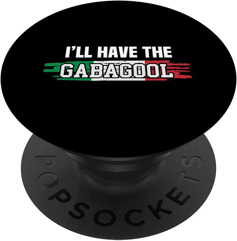 Gabagool Funny Italy Gifts for Italians Capicola Meat Coppa PopSockets Swappable PopGrip