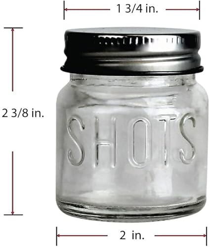 Miniatura 3 de Mason Jar vasos de vidrio para tragos 2onzas 12unidades con tapas a prueba de fugas Ideal para tragos bebidas regalos velas y manualidades