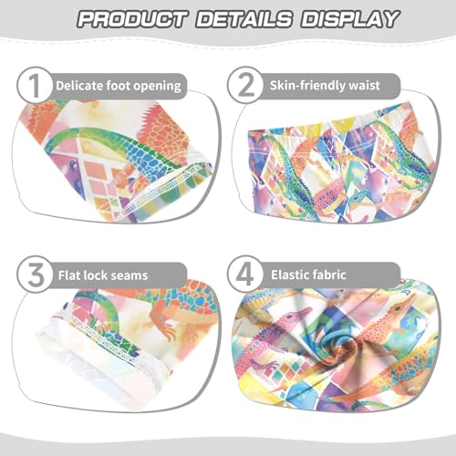 KLL Watercolor Crocodiles Toddler Girls' Leggings Fashion High Waisted Leg Yoga Pants Sports3