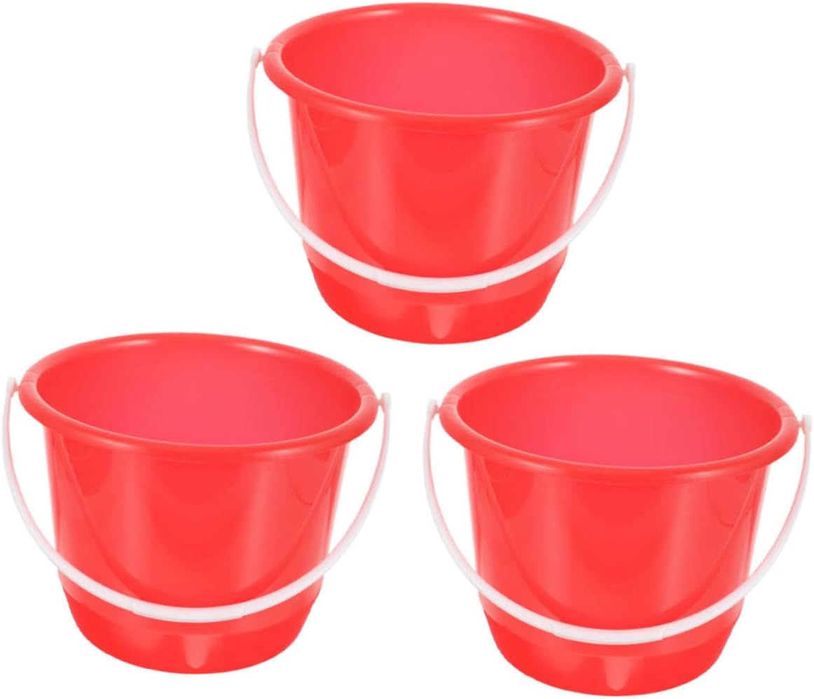 Hemobllo 3pcs Portable Water Buckets for Home and Garden Multipurpose Cleaning and Storage Pail for Car Washing Plant Watering and Tasks