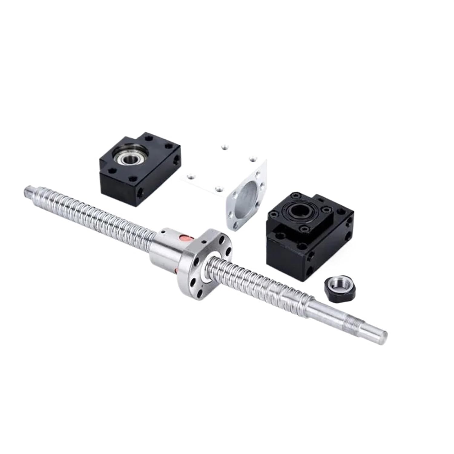 Linear Motion Ball Screw Machine Parts SFU1610 Rolled Ball Screw 250 300 350 400 450 550 C7 with Flange Single Nut +DSG16 +BKBF12 Machined CNC(400mm)
