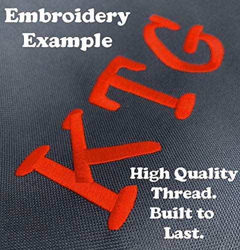 Personalized Monogrammed Gym Duffel Bag with Custom Text | Large Sports Bag with Customizable Embroidered Monogram Design (True Red/Black)