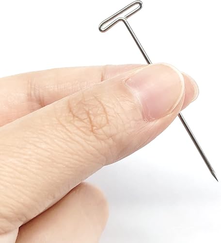 Miniatura 3 de Alfileres en T, paquete de 100 pines en T de 2 pulgadas, pasadores en T para bloquear tejer, alfileres de peluca, alfileres en T para pelucas,