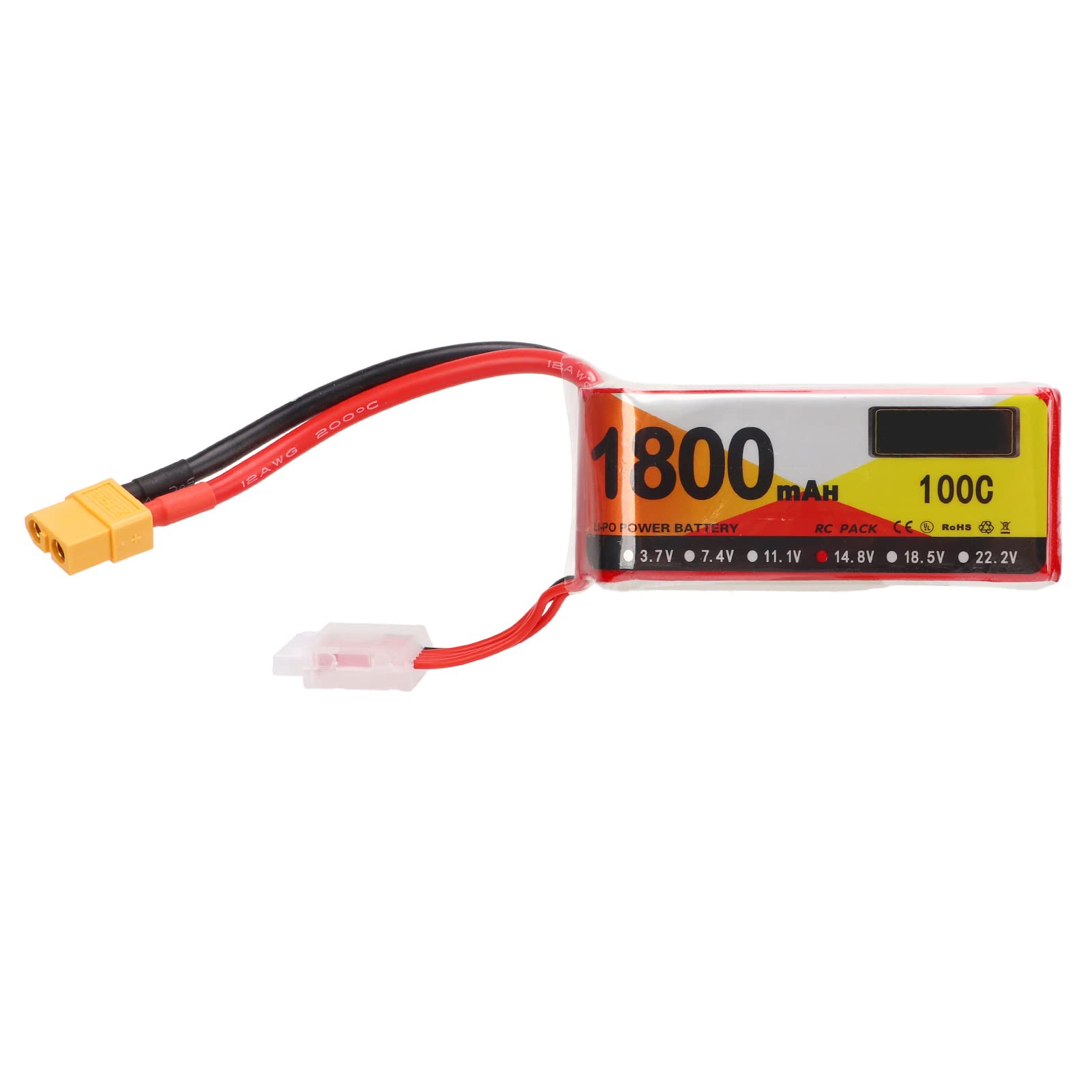 Batteria Lipo da 1800 mAh Velocità di scarica 100C Spina 14,8 V 4 S XT60 Alimentazione a batteria RC per modello di auto in elicottero RC