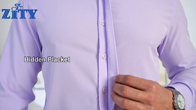 hidden placket dress shirt Egyptian White Twill Hidden Placket Shirt 18.5 / Regular