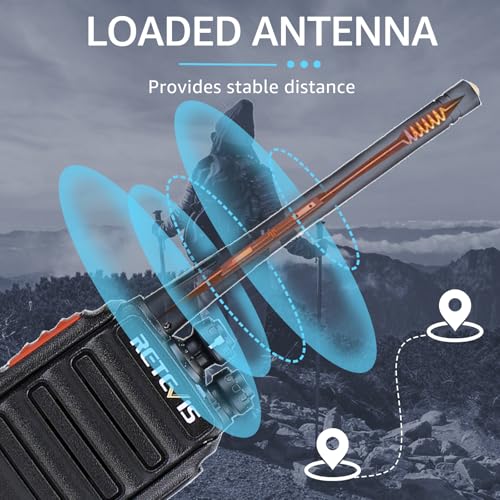 Retevis RT24 Walkie Talkie PMR446 License-free Professional Two Way Radio 16 Channels Walkie Talkies Scan TOT with USB Charger and Earpieces,Adults (Black, 1 Pair) - 5