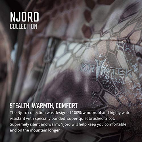 Kryptek Men's Standard Njord Windproof, Cold Weather, Super Quiet Soft Shell Camo Jacket, Skyfall, L #TOP3