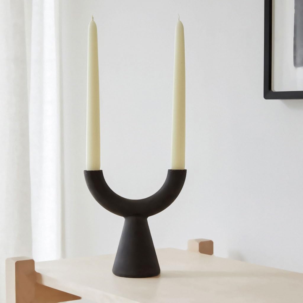 Kerzenhalter, Retro-Keramik-Kerzenständer, Kerzenlicht-Dinner, Kerzenhalter for Zuhause, Esstisch, Wohnzimmer, Desktop-Ornamente, Kerzenhalter ，Kerzenständer(B)