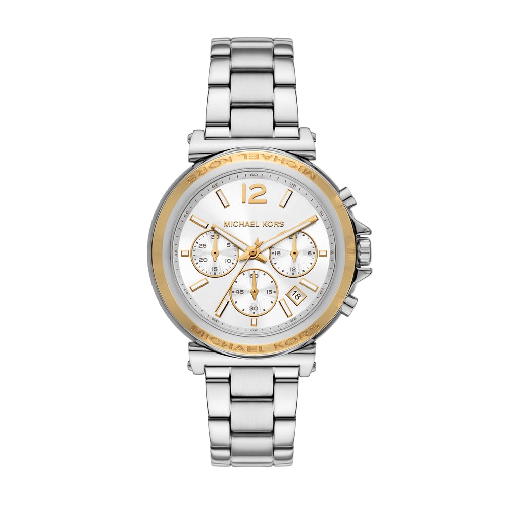 Michael Kors Maren Watch for Women, Quartz Chronograph Movement with Stainless Steel or Leather Strap