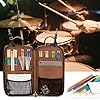 Damero Waxed Canvas Drumstick Bag, Mallet Storage Bag with Handle and Removable Shoulder Strap, Stick Bag for Drummers, Beginner Bands Drummers, Gigs #4