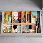 Fabsome Drawer Organizer, Set of 9 Bamboo Wood Kitchen Makeup Desk Junk Tea Drawer Storage Boxes Bins for Cutlery Silverware Utensils Flatware, Small Wooden Container Tray for Bathroom, Office - Image 2