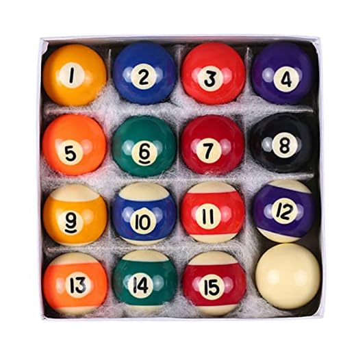 16Pcs Small Tabletop Pool Table Balls, Small Pool Cue Balls Full Set, Indoor Table Game Kids Adults Toy 0.98/1.25/1.49Inch Optional (Ball Diameter 0.98")