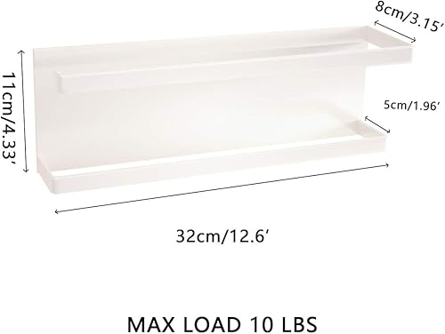 Miniatura 10 de Toallero magnético para refrigerador, toallero magnético multifunción, hecho de hierro, utilizado para cocina, baño, inodoro, sin taladros (negro,