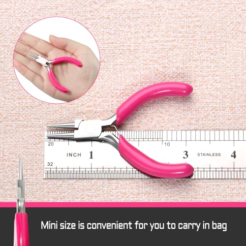 Image of 3 Inch Mini Round Nose Pliers for Jewelry Making