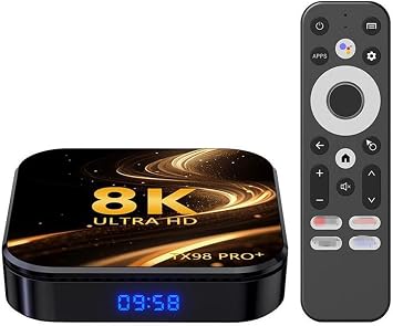 CHROX Android TV Box 14.0, TX98 PRO Wi-Fi 6 4GB RAM 64GB ROM, RK3528 CPU Quad Core 2.4G/5G Wi-Fi BT 5.0 USB 3.0 Android Box, 4gb+32gb