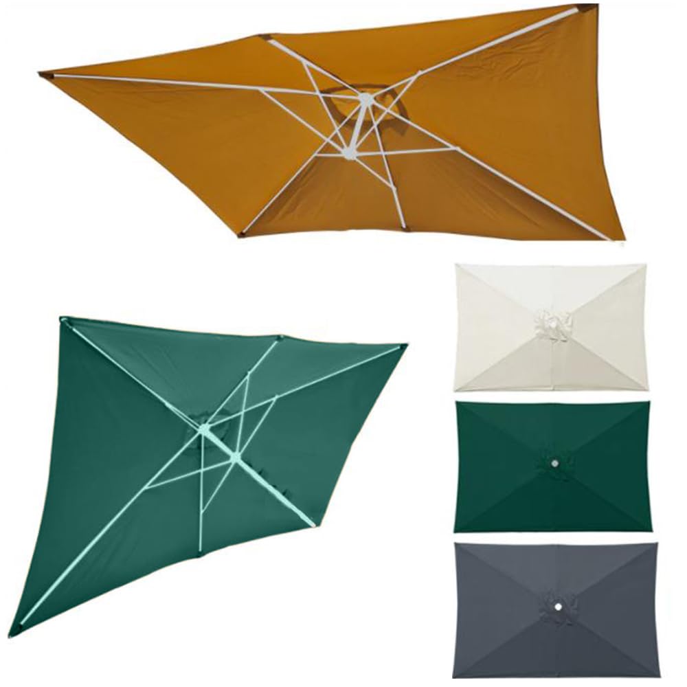 Tela de recambio para toldo rectangular de 3x19.5m para sombrillas exteriores de 6 varillas