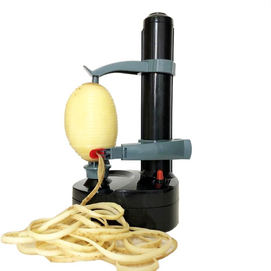 Electric Potato Peeler for Kitchen Vegetable Peelers for Zucchini Carrot Automatic Potato Peeler Electric Peeler Fruit Peeler for Apples Orange Mango Lemon Kiwi Rotate Express (Black)