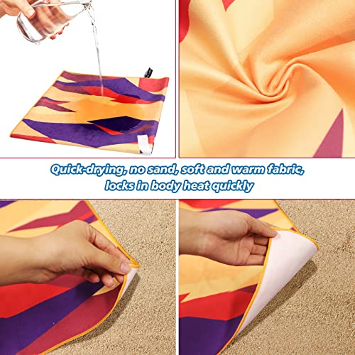 Sunbkim Microfiber Beach Towel Super Absorbent 63”X31.5”, Fast Drying Microfiber Travel Towel, Ultra-Compact. Suitable For Camping, Hiking, Yoga, Travel, (Red) #TOP2