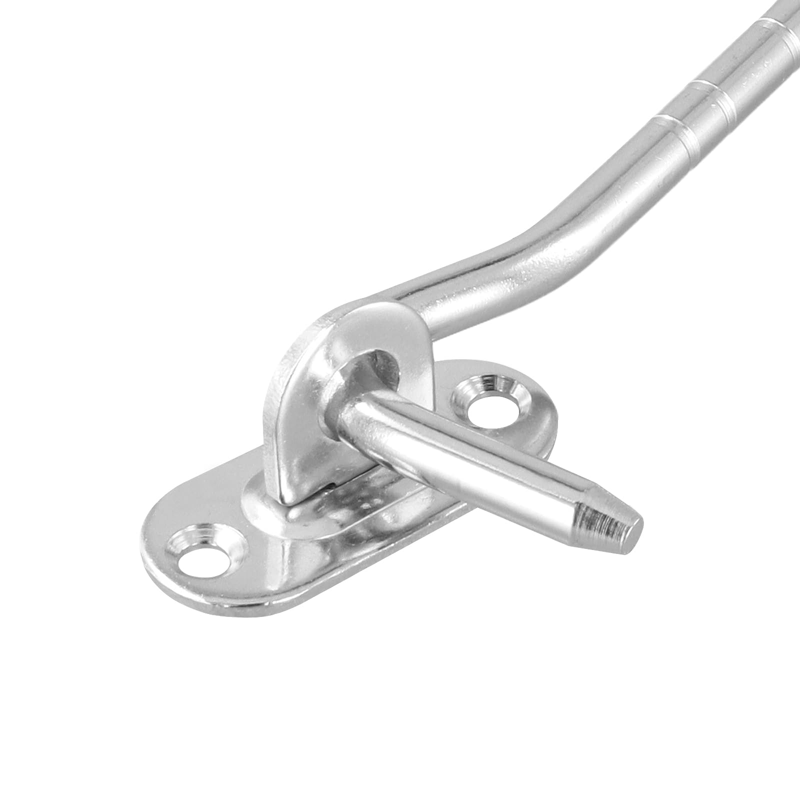 MANCHAP 10 Pack 4 Inch Silver Cabin Hook and Eye Latch, 100mm Small Door Gate Latch and Eye Latch with Screws for Window, Shed, Closet - Image 3