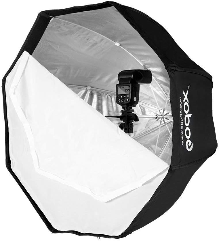 godox 32 inches / 80cm umbrella octagon portable softbox, reflection softbox compatible for godox tt600 tt685c tt685n tt685s v860ii flash softbox s-type (80cm x 2)