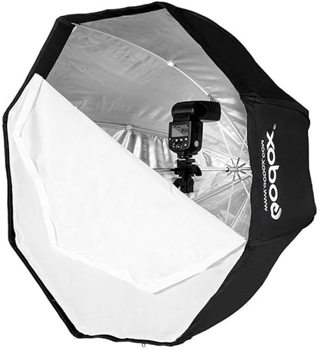 Miniatura 2 de Godox Softbox portátil octágono de 47.2in, 47 pulgadas, caja de reflexión compatible con Godox TT600 TT685C TT685N TT685S V860II-C V860II-N Flash